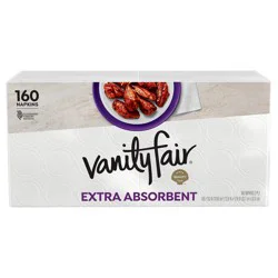 Vanity Fair Extra Absorbent Paper Napkins, 160 Count