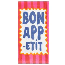 Meijer Corporate Seasonal Mcs Summer Bon Appetit Frame Fiber Reactive Kitchen Towel, 16 In X 25 In