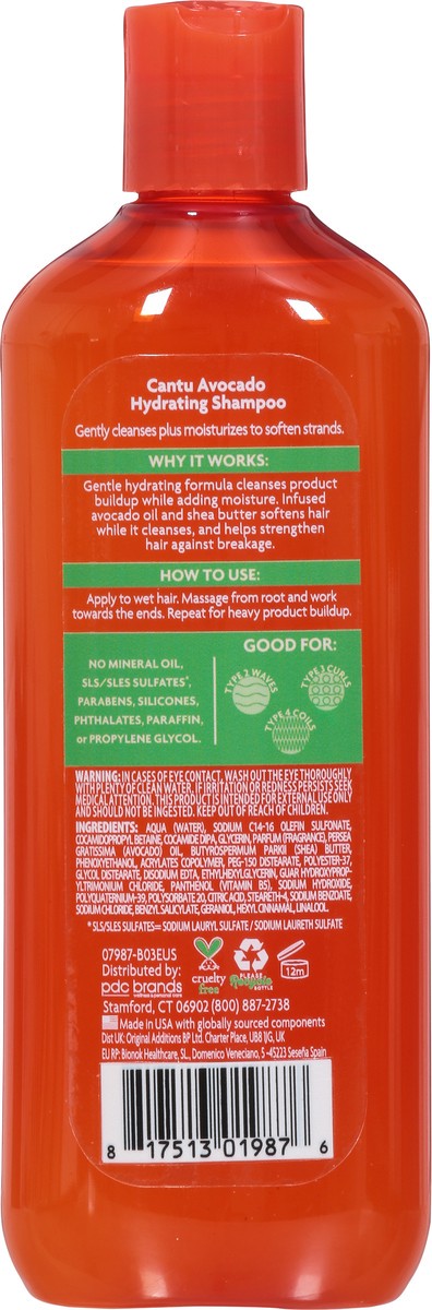 slide 5 of 9, Cantu Avocado Hydrating Shampoo, 13.5 Oz., 1 ct