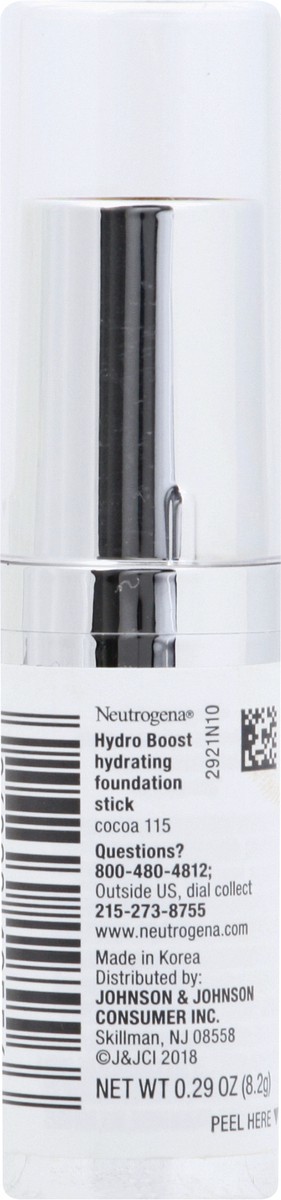 slide 6 of 12, Neutrogena Hydro Boost Hydrating Foundation Stick with Hyaluronic Acid, Oil-Free & Non-Comedogenic Moisturizing Makeup for Smooth Coverage & Radiant-Looking Skin, Cocoa, 0.29 oz, 0.29 oz