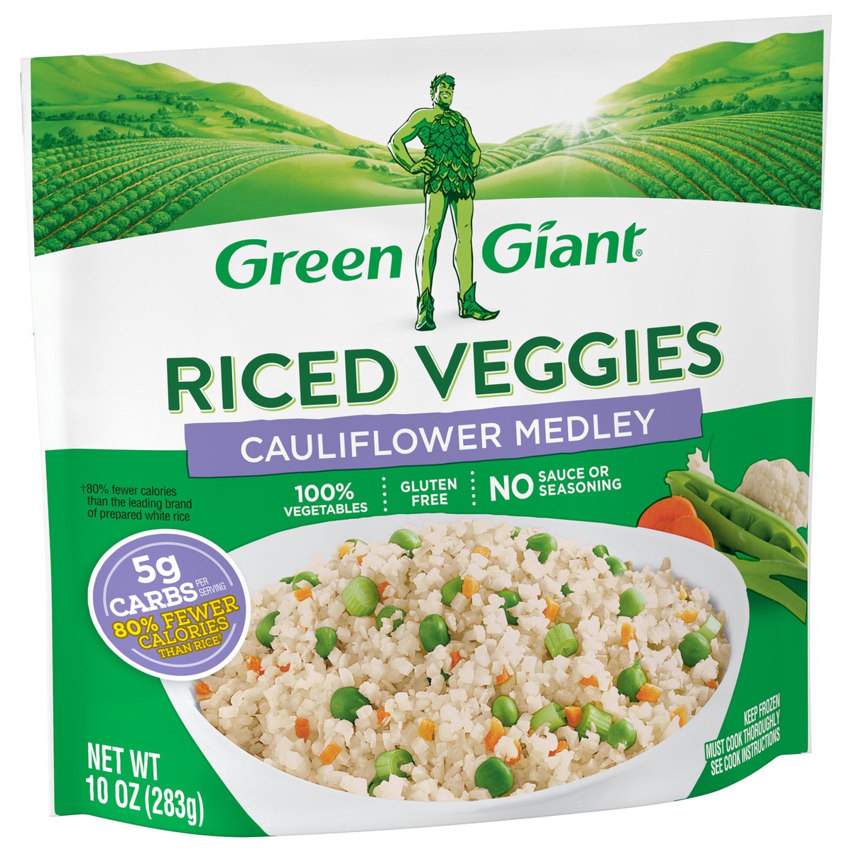 slide 2 of 8, Green Giant Riced Veggies Cauliflower Medley, Frozen Vegetables, 10 OZ, 10 oz