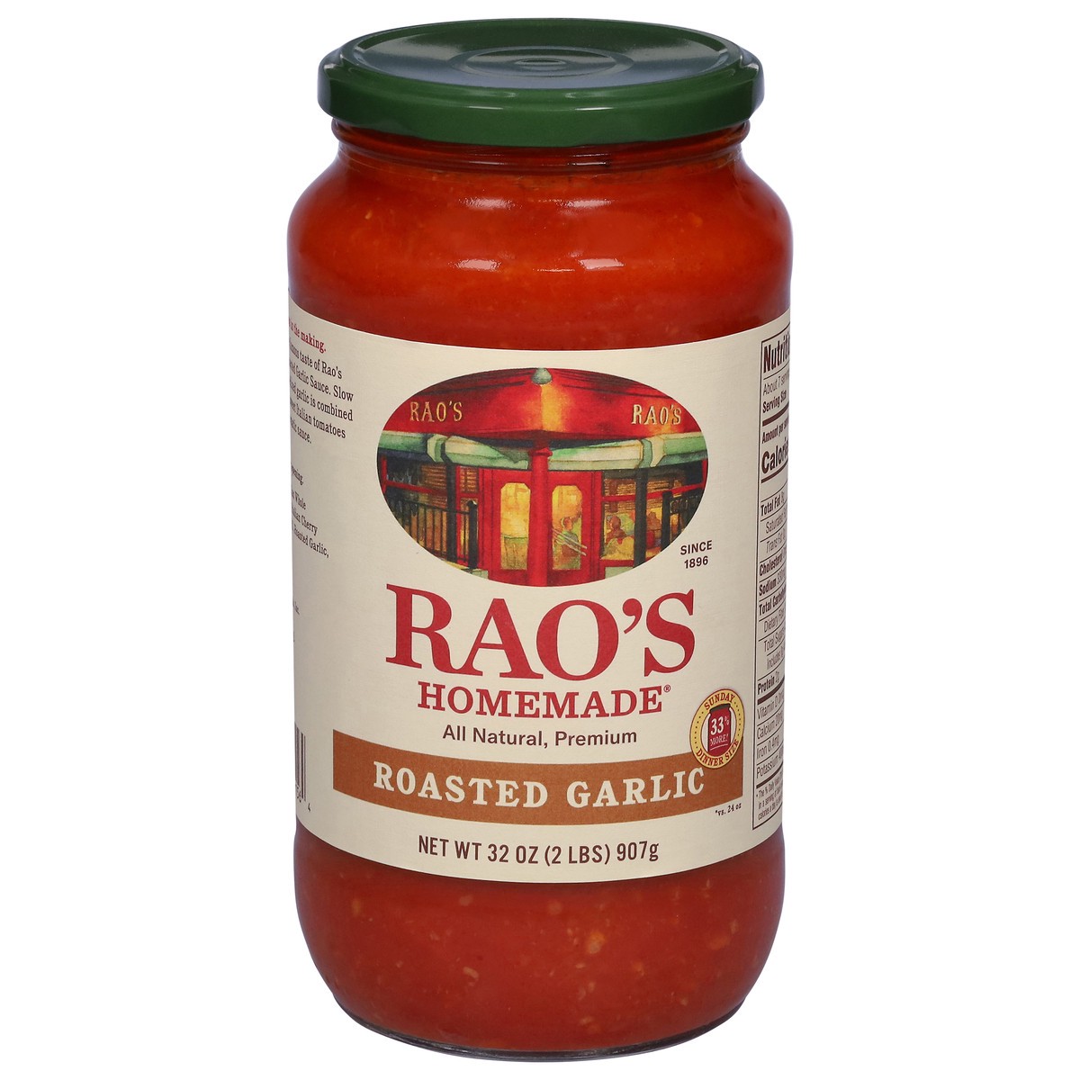 slide 1 of 9, Rao's Homemade Roasted Garlic Sauce 32 oz, 12 oz