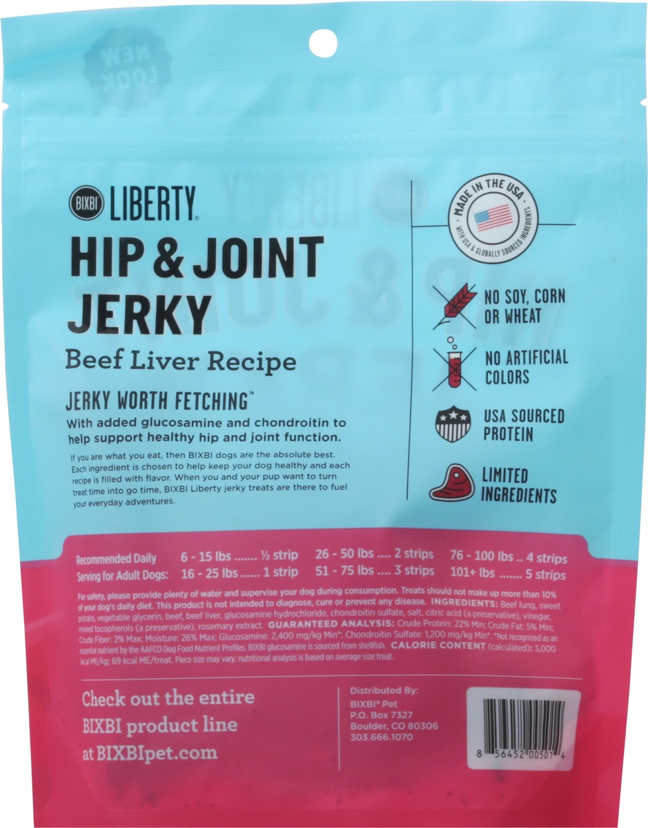 slide 5 of 9, Liberty Adult Hip & Joint Jerky Beef Liver Recipe Dog Treats 5 oz, 5 oz