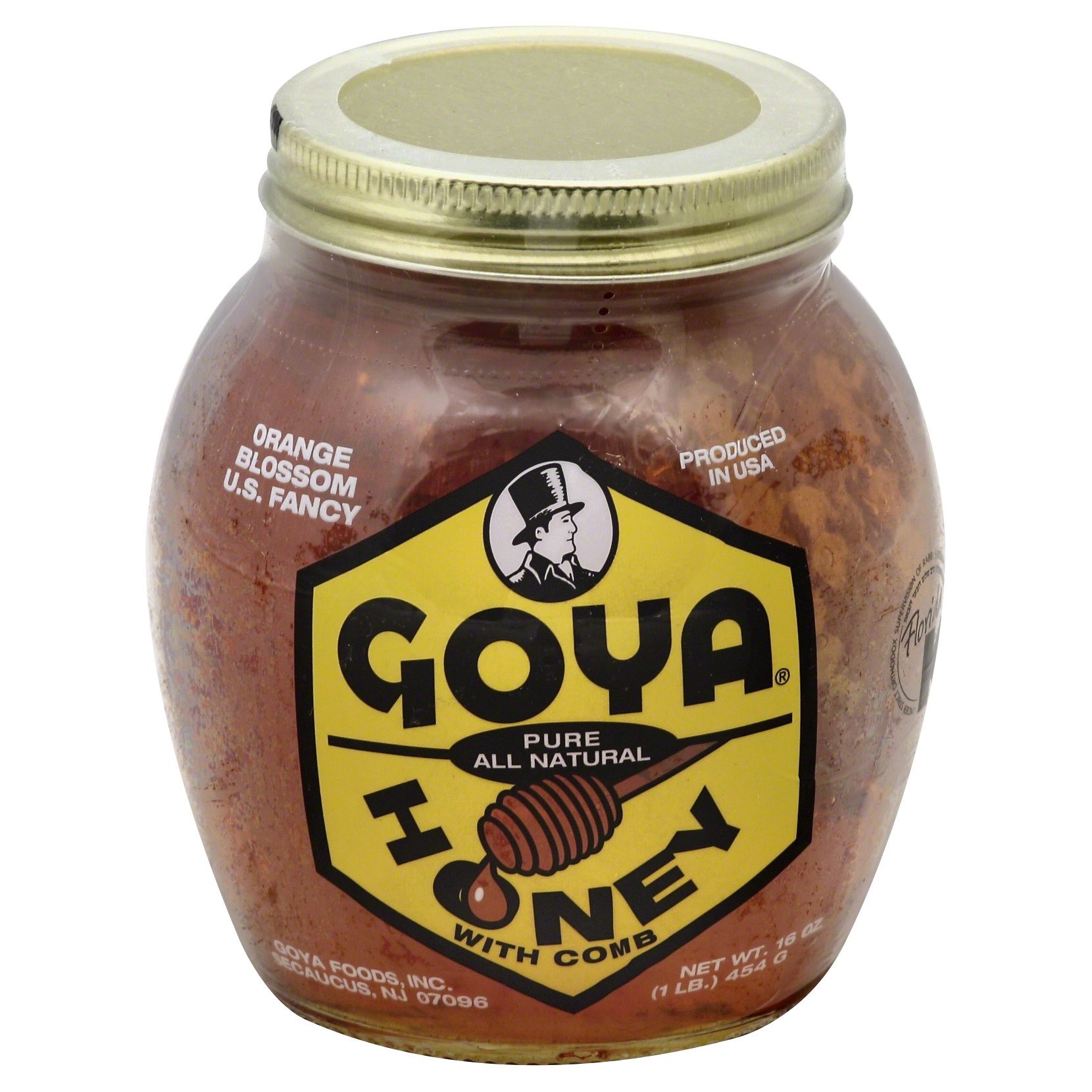 slide 1 of 4, Goya Pure All Natural Honey with Comb, 16 oz