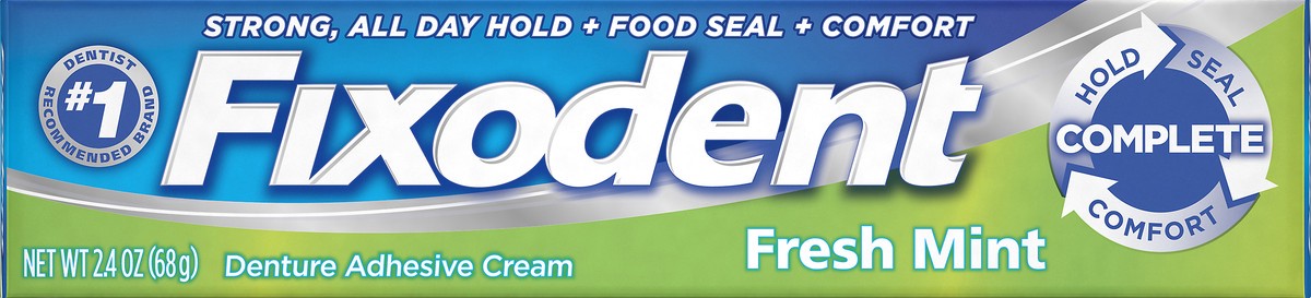 slide 2 of 5, Fixodent Fresh Denture Cream, 2.4 oz