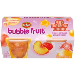 Del Monte Bubble Fruit Peach Strawberry Lemonade cups