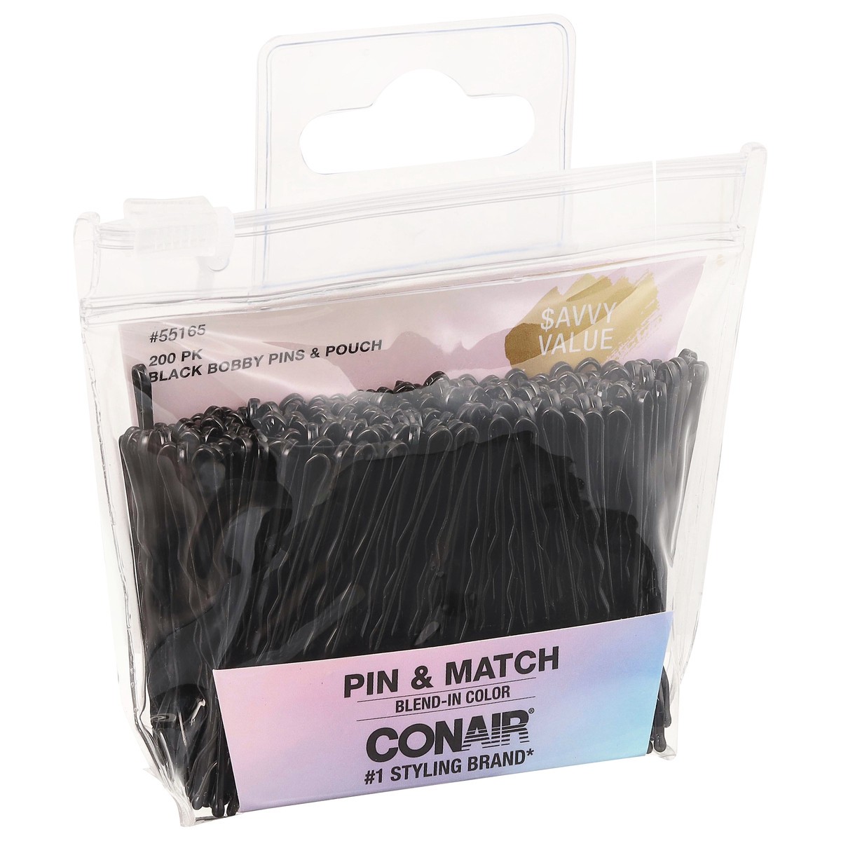 slide 2 of 9, Conair Black Bobby Pins & Pouch 1 ea, 1 ea