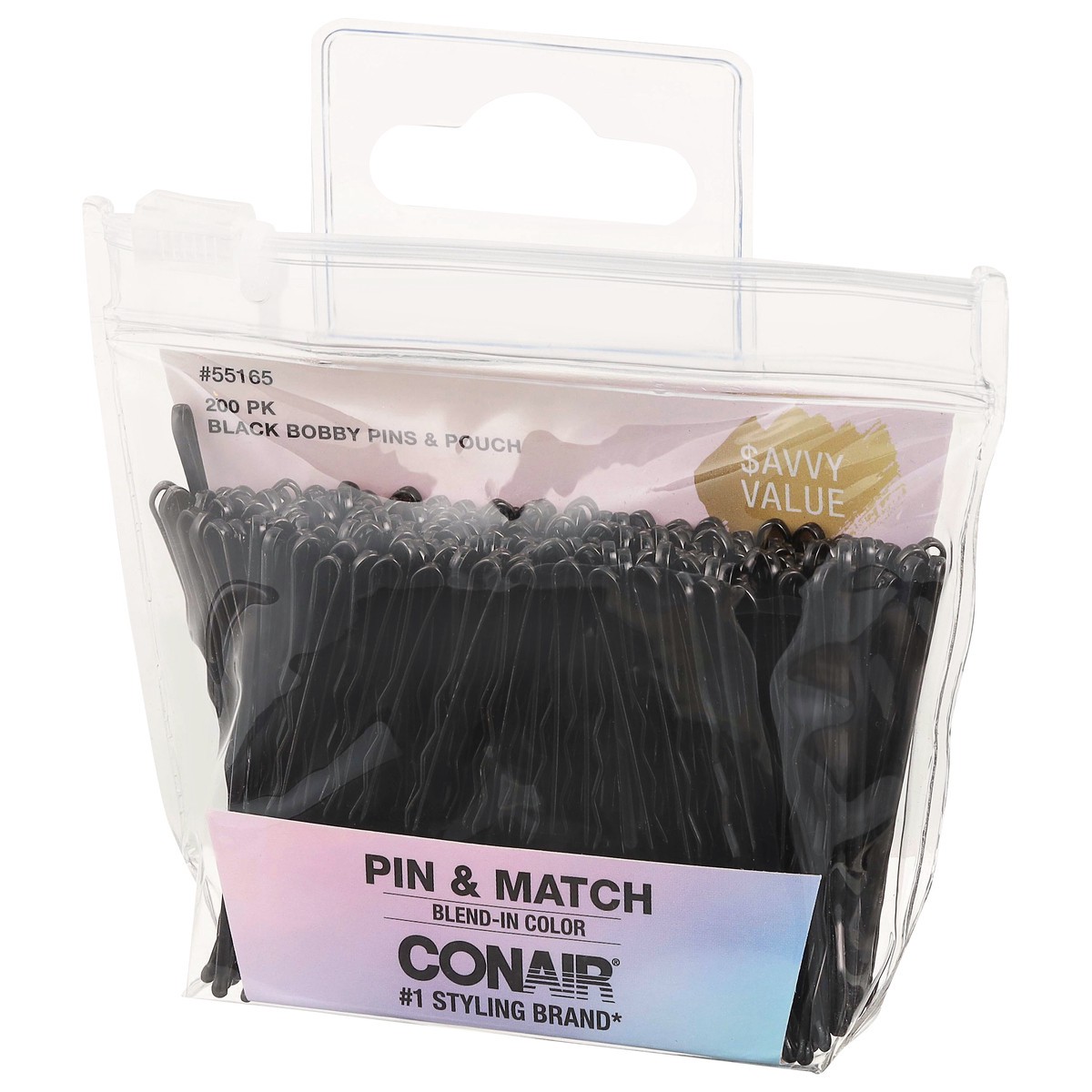 slide 3 of 9, Conair Black Bobby Pins & Pouch 1 ea, 1 ea