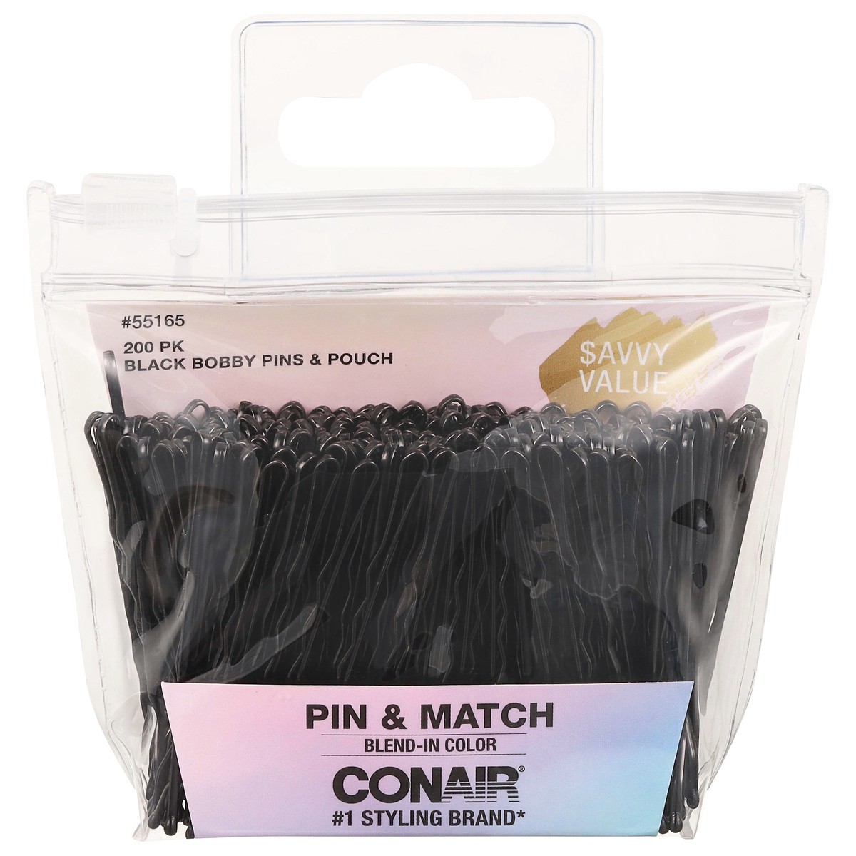 slide 9 of 9, Conair Black Bobby Pins & Pouch 1 ea, 1 ea