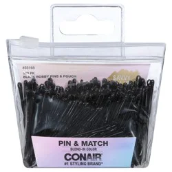 Conair Black Bobby Pins & Pouch 1 ea