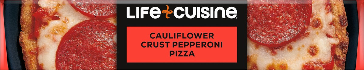 slide 4 of 9, Life Cuisine Frozen Pizza Pepperoni Cauliflower Crust Pizza, High Protein Gluten Free Frozen Pizza Dinner, 6 oz