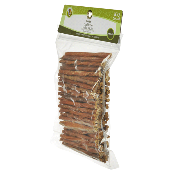 slide 8 of 29, Meijer Porkhide Twist Sticks, 5, 100 ct