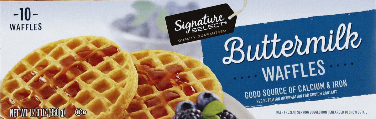 slide 4 of 7, Signature Select Buttermilk Waffles 10 ea, 10 ct