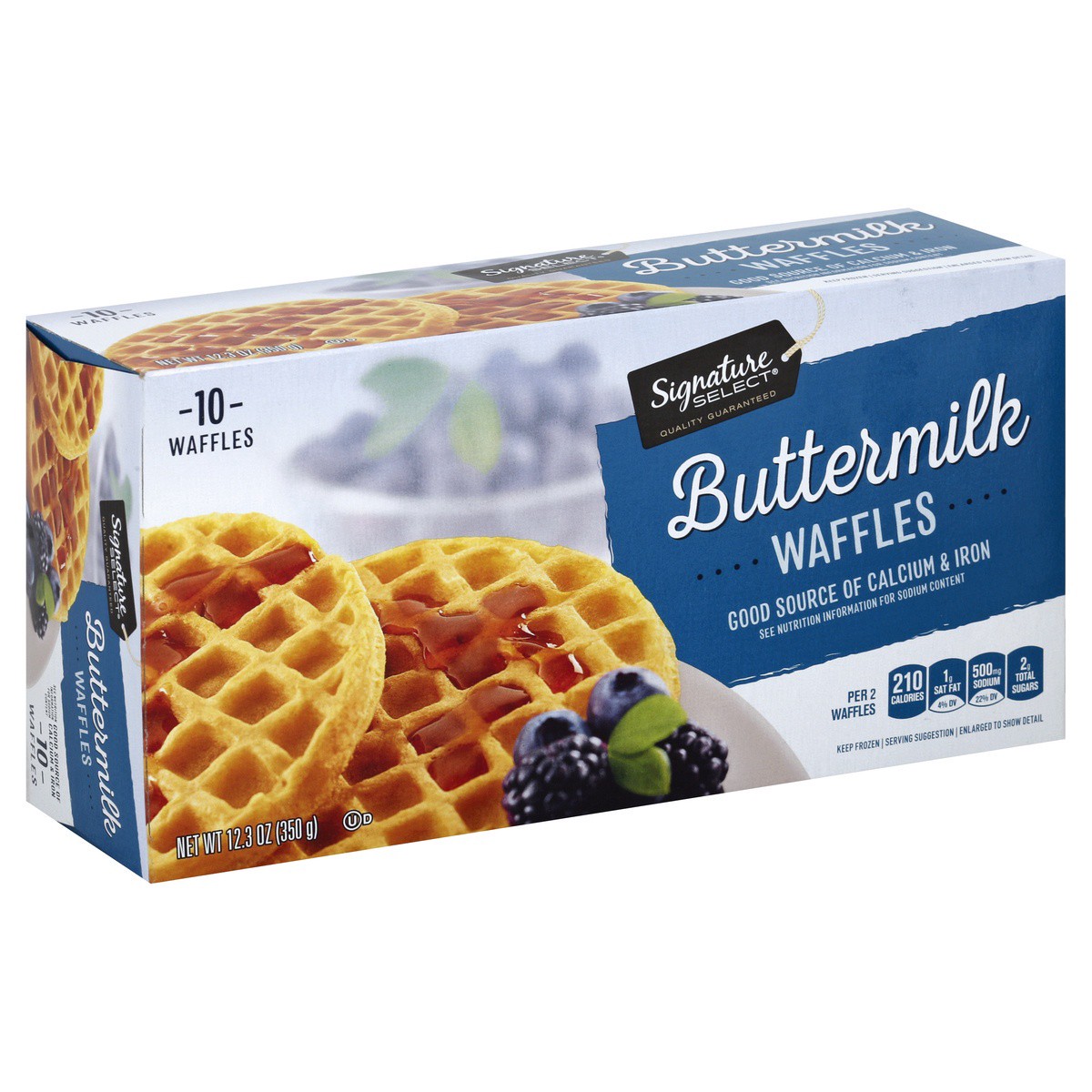 slide 1 of 7, Signature Select Buttermilk Waffles 10 ea, 10 ct