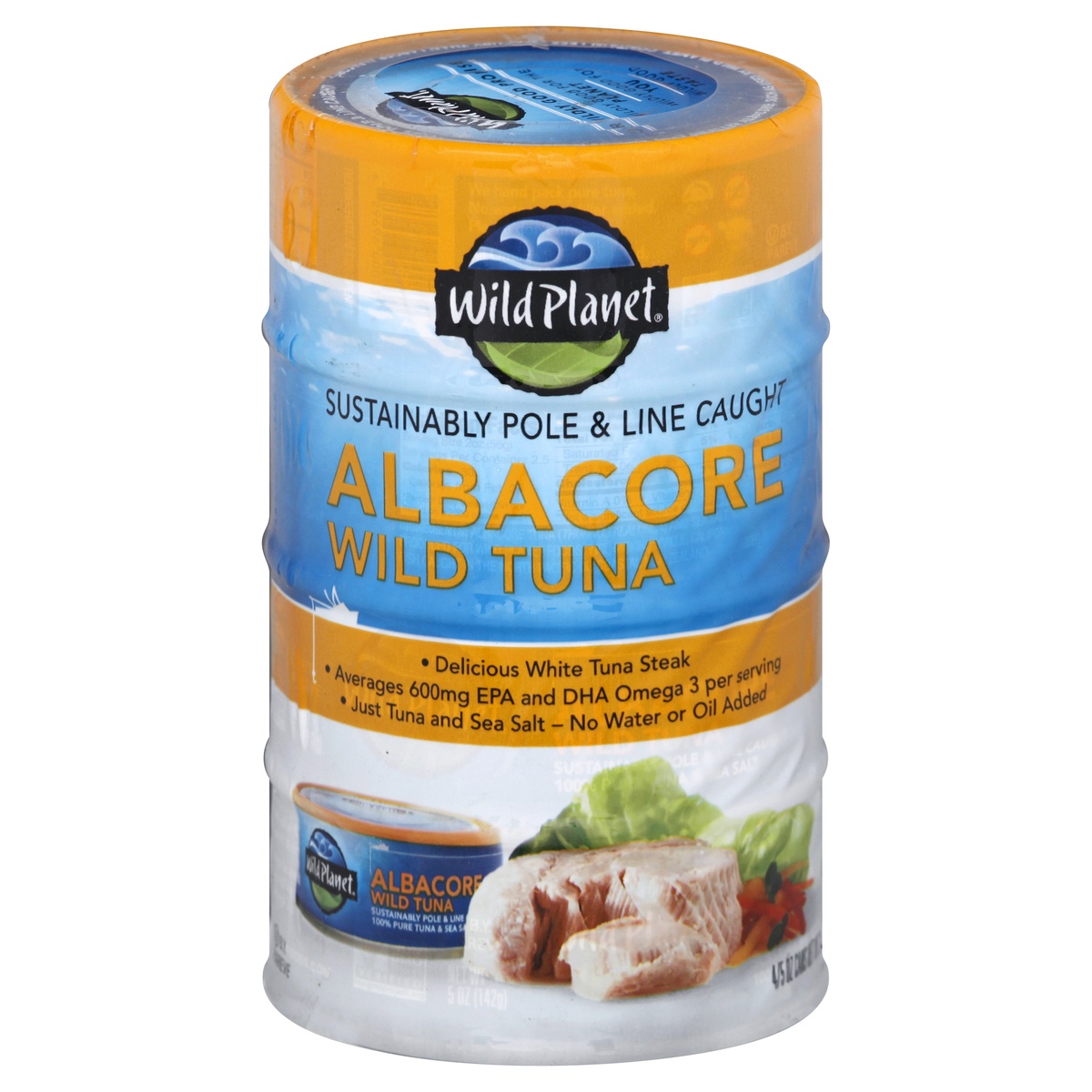 slide 1 of 1, Wild Planet Albacore Wild Tuna 4 - 5 oz Cans, 