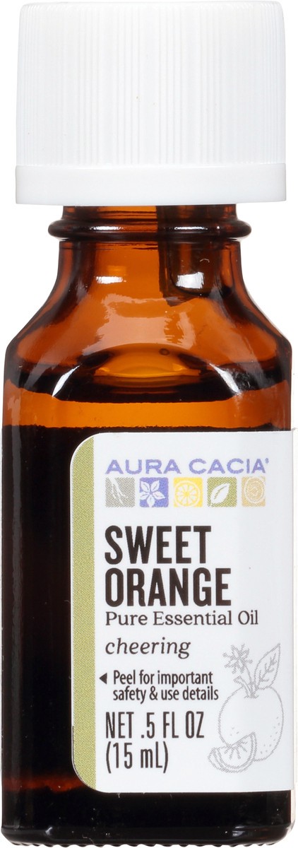 slide 5 of 9, Aura Cacia Sweet Orange Essential Oil, 0.5 oz