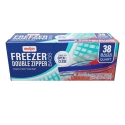 Meijer Reclosable Freezer Bags, Quart