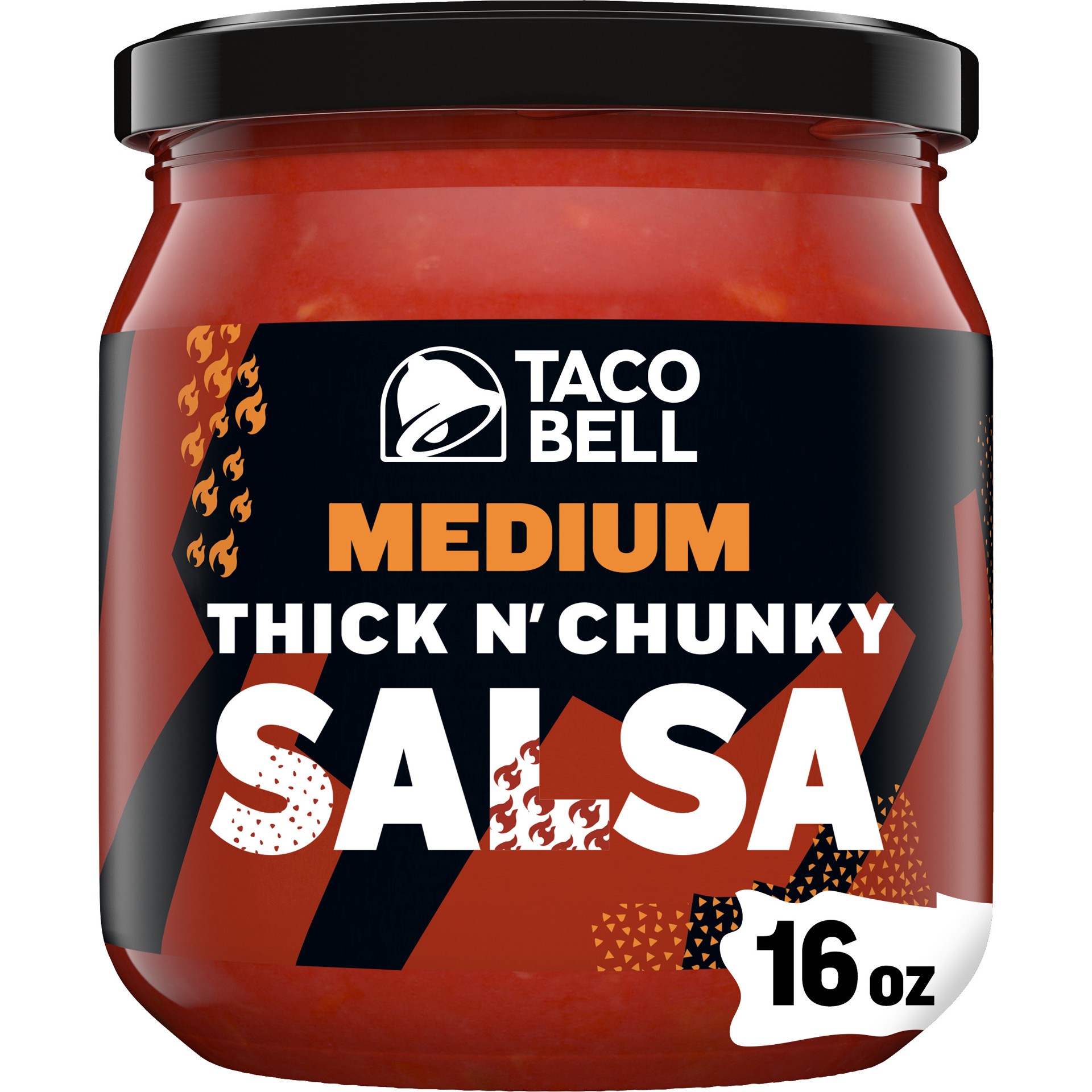 slide 1 of 11, Taco Bell Medium Thick N' Chunky Salsa, 16 oz Jar, 16 oz