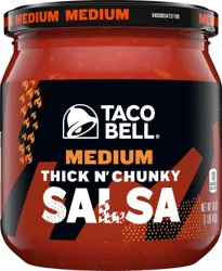 Taco Bell Medium Thick N' Chunky Salsa, 16 oz Jar