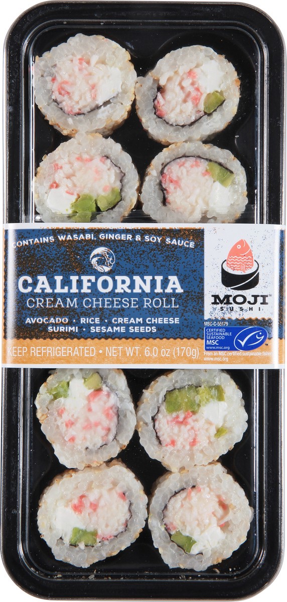 slide 11 of 12, Moji Sushi California Cream Cheese Roll 6.0 oz, 6 oz