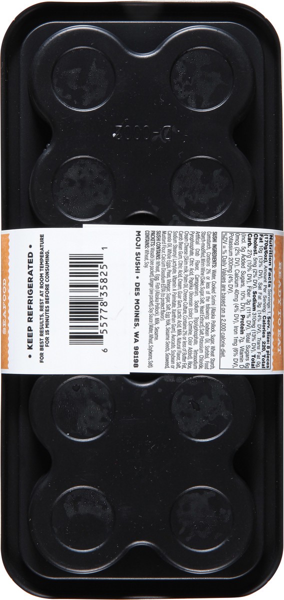 slide 8 of 12, Moji Sushi California Cream Cheese Roll 6.0 oz, 6 oz