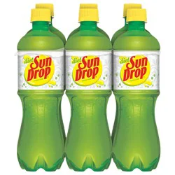 Sun Drop Diet Citrus Soda, 6 Pack 0.5 Liter Bottles
