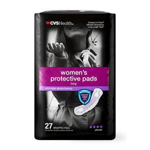 slide 1 of 1, CVS Health Ultimate Absorbency Protective Pads, Long, 27 Ct, 1 ct