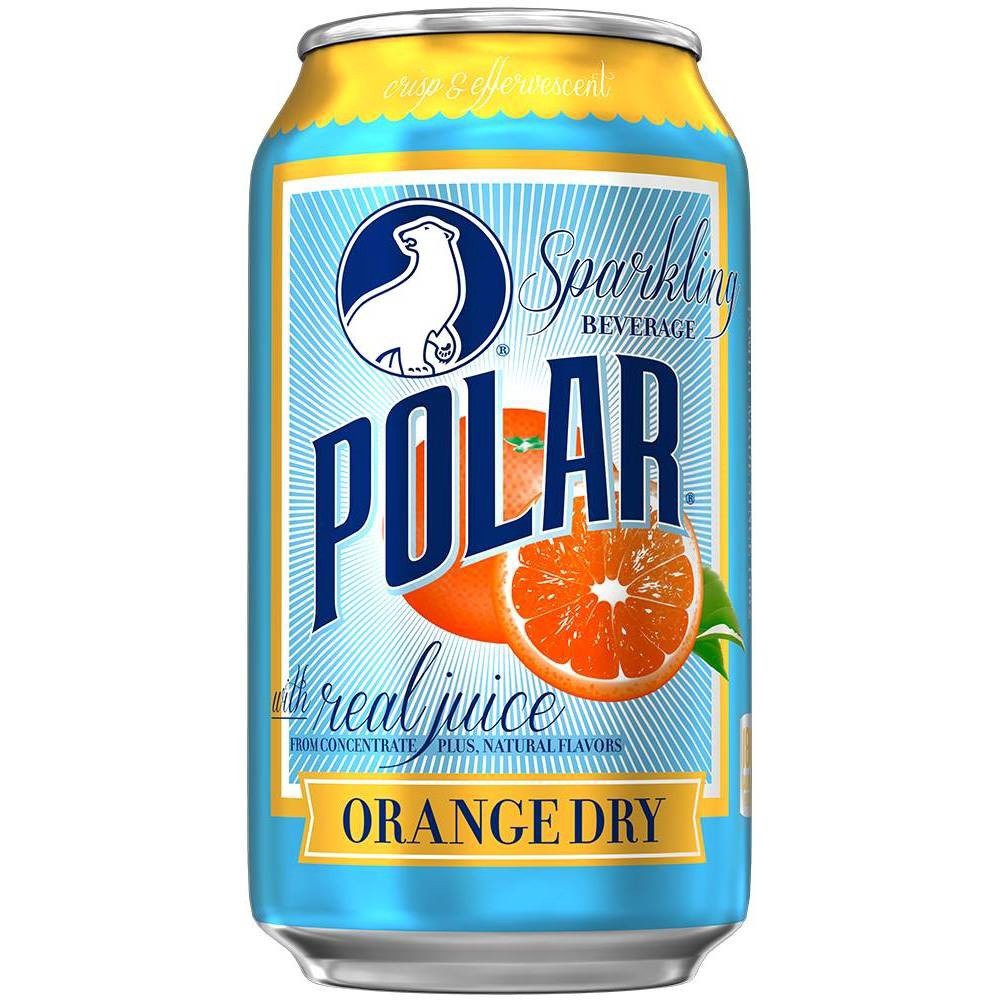 slide 2 of 2, Polar Beverages Polar Orange Dry Sparkling Beverage, 8 ct; 12 fl oz