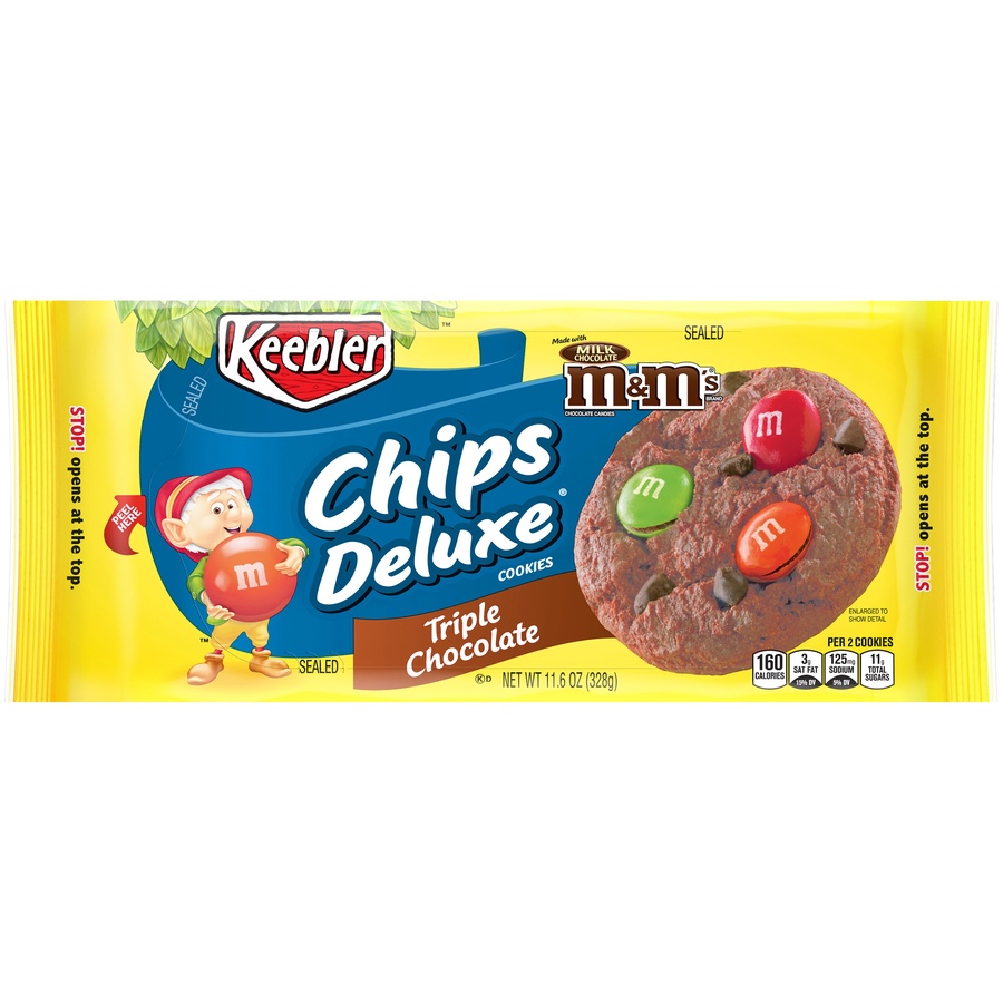slide 1 of 4, Keebler Chips Deluxe Triple Chocolate Cookies, 11.5 oz