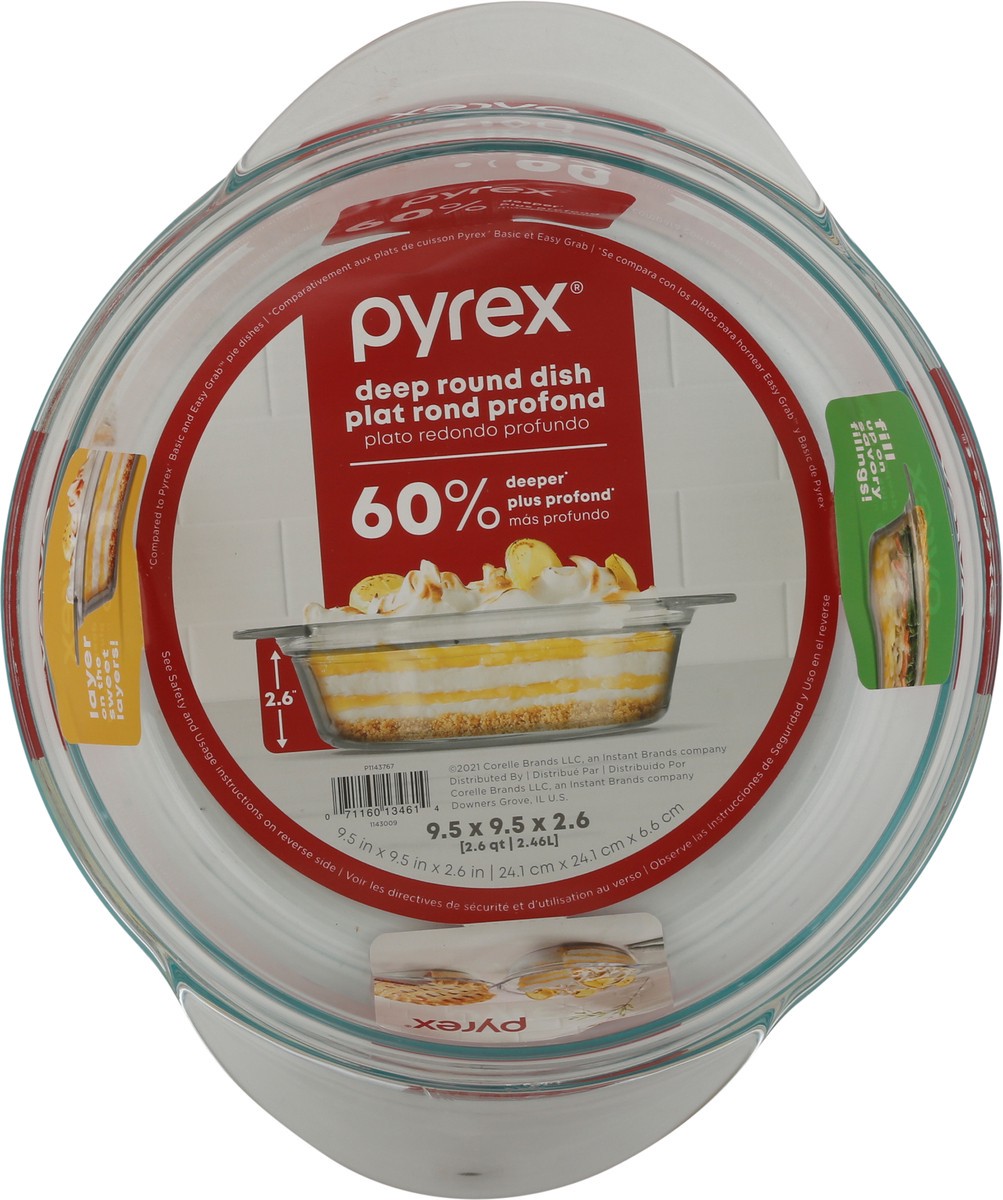 slide 3 of 9, Pyrex 2.6 Quart Deep Glass Baking Dish 1 ea, 1 ct