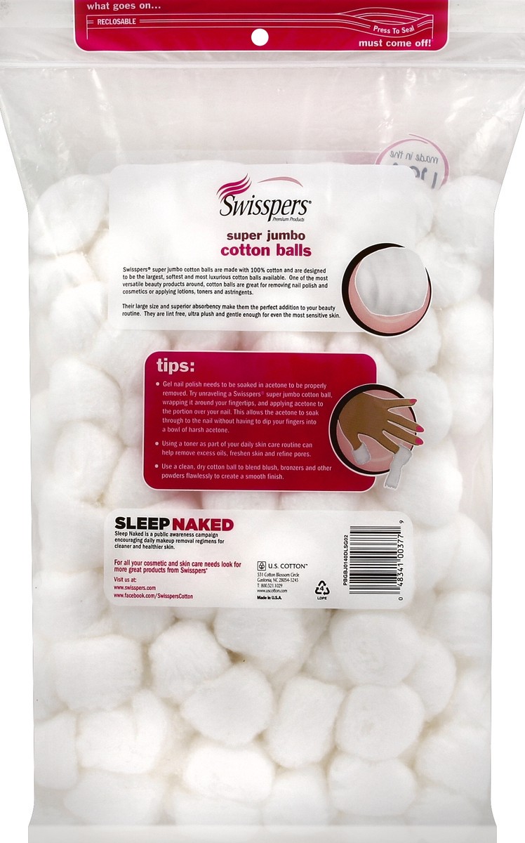 slide 6 of 7, Swisspers Cotton Balls 140 ea, 140 ct