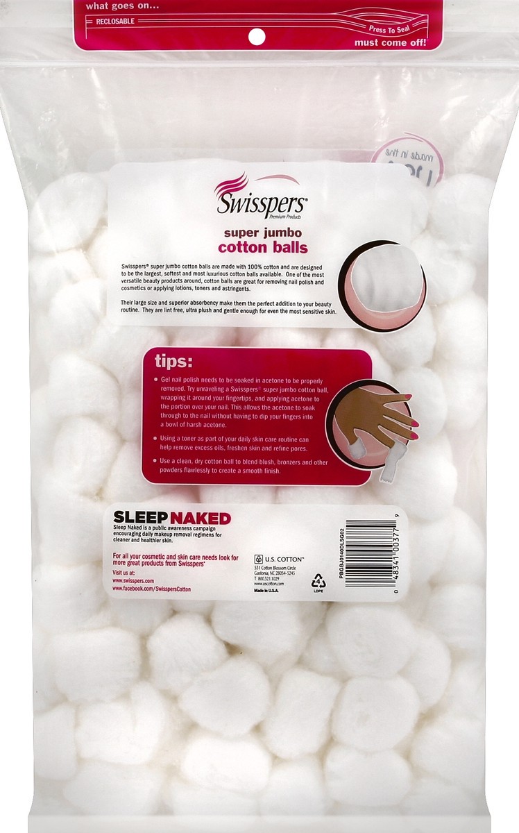 Swisspers Jumbo Cotton Balls 140 ct Shipt