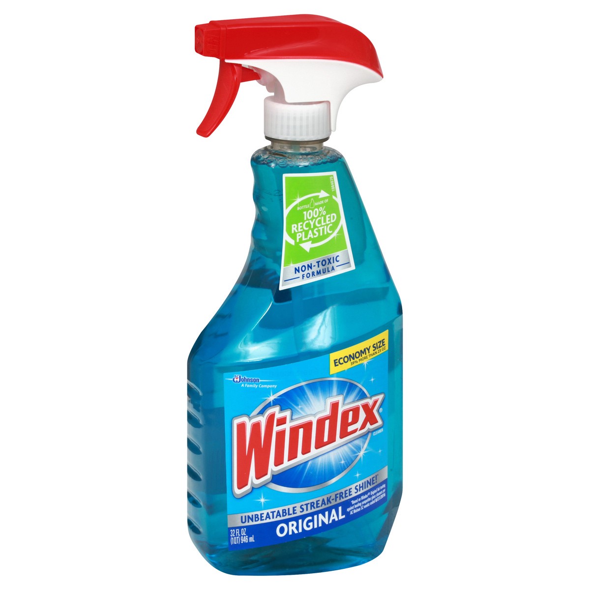 slide 7 of 8, Windex Glass Cleaner, Original Blue, Spray Bottle, 32 fl oz, 32 fl oz