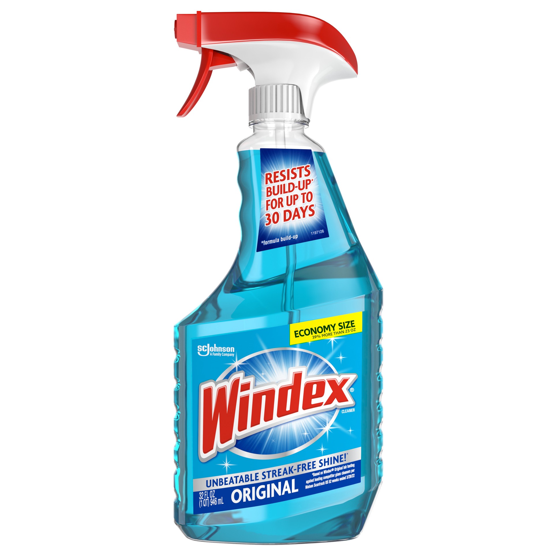 slide 1 of 8, Windex Glass Cleaner, Original Blue, Spray Bottle, 32 fl oz, 32 fl oz