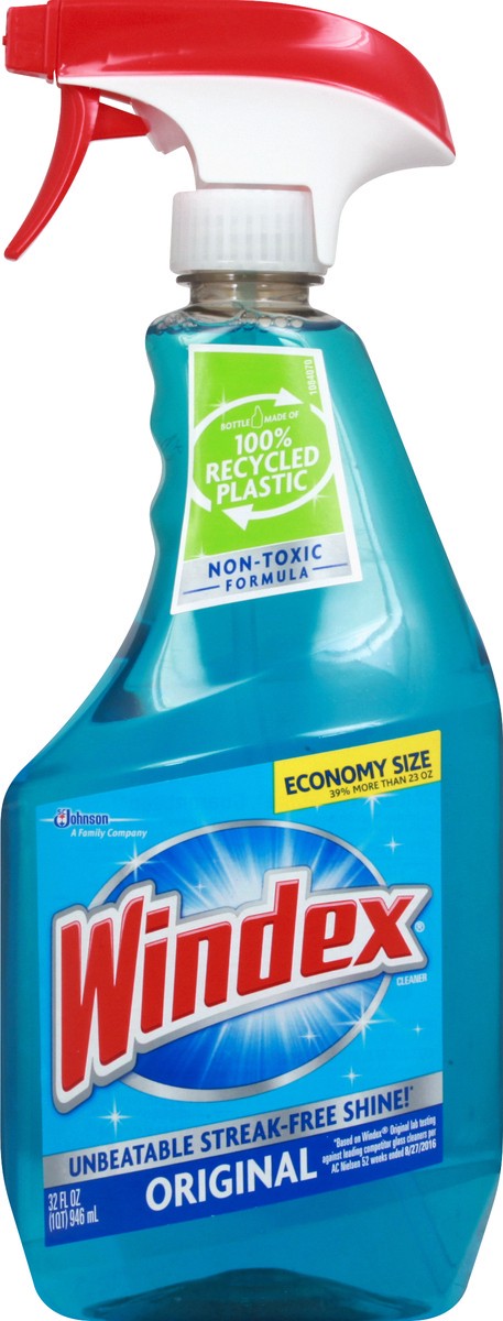 slide 6 of 8, Windex Glass Cleaner, Original Blue, Spray Bottle, 32 fl oz, 32 fl oz