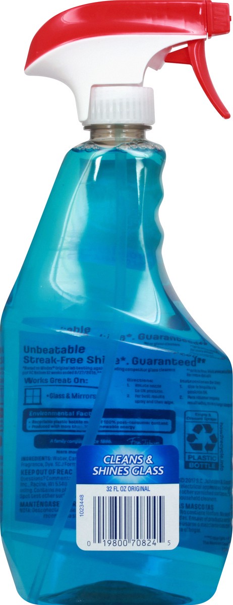 slide 8 of 8, Windex Glass Cleaner, Original Blue, Spray Bottle, 32 fl oz, 32 fl oz