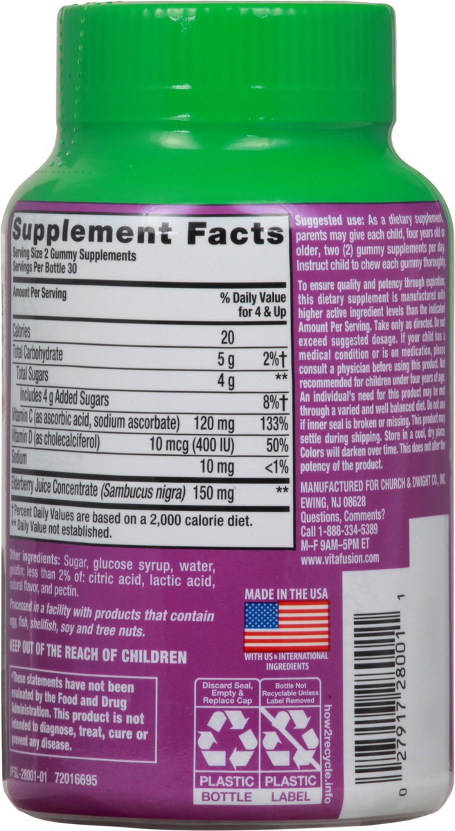 slide 3 of 9, Vitafusion Kids Elderberry, 60 ct