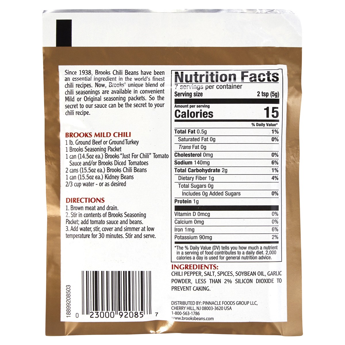 slide 2 of 2, Brooks Mild Secret Chili Seasoning Mix 1.25 oz, 1 oz