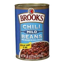 Brooks Chili Beans, Canned Red Beans in Chili Sauce, Mild Flavor, 40 oz.
