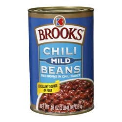 Brooks Chili Beans, Canned Red Beans in Chili Sauce, Mild Flavor, 40 oz.