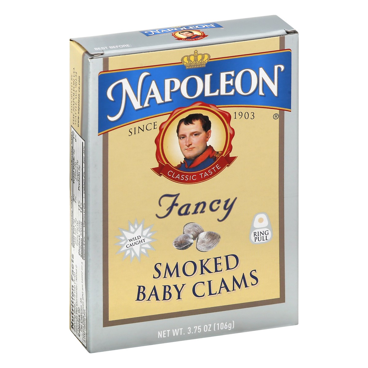 slide 2 of 9, Napoleon Fancy Smoked Baby Clams 3.75 oz, 