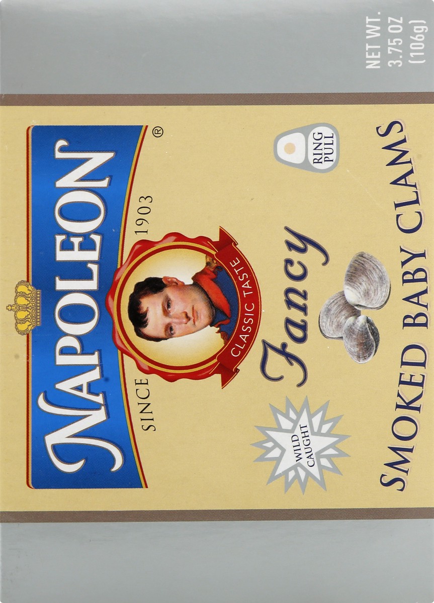 slide 4 of 9, Napoleon Fancy Smoked Baby Clams 3.75 oz, 