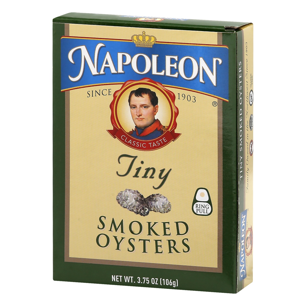slide 3 of 9, Napoleon Tiny Smoked Oysters 3.75 oz, 