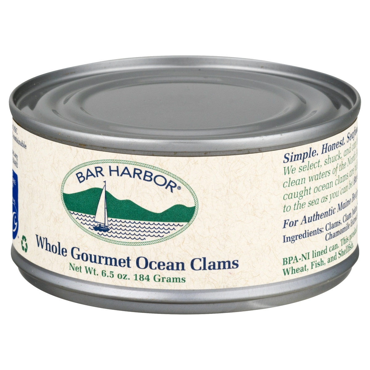 slide 3 of 9, Bar Harbor Whole Gourmet Ocean Clams 6.5 oz, 6.5 oz