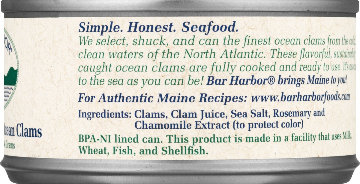 slide 8 of 9, Bar Harbor Whole Gourmet Ocean Clams 6.5 oz, 6.5 oz