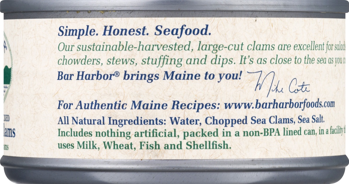 slide 8 of 9, Bar Harbor Chopped Sea Clams, 6.5 oz