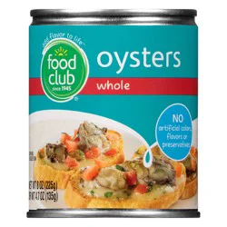 Food Club Whole Oysters