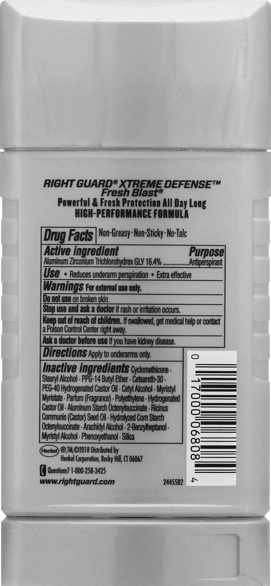 slide 7 of 12, Right Guard Xreme Defense Fresh Blast Antiperspirant/Deodorant 2.6 oz, 2.6 oz