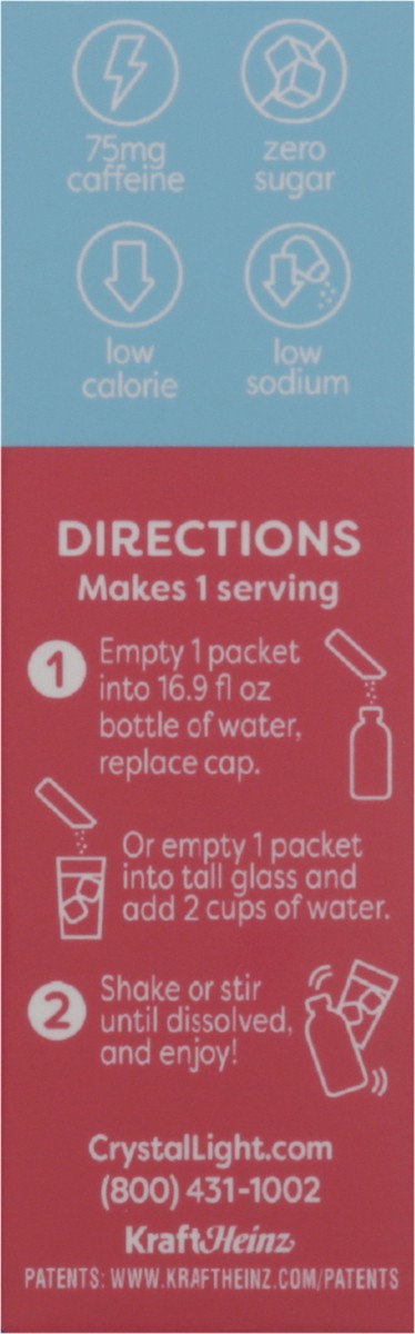 slide 6 of 13, Crystal Light Fruit Punch Energy Boost Drink Mix, 10 ct On-the-Go-Packets, 10 ct