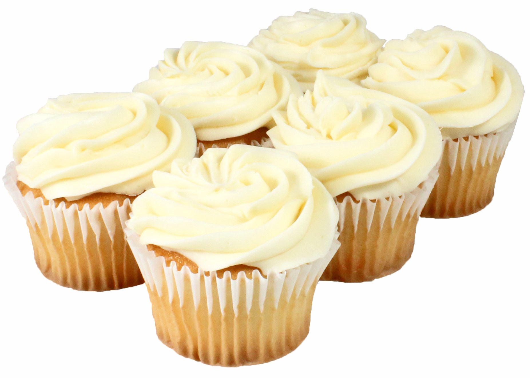 slide 1 of 1, Central Market White Cupcakes, 6 ct